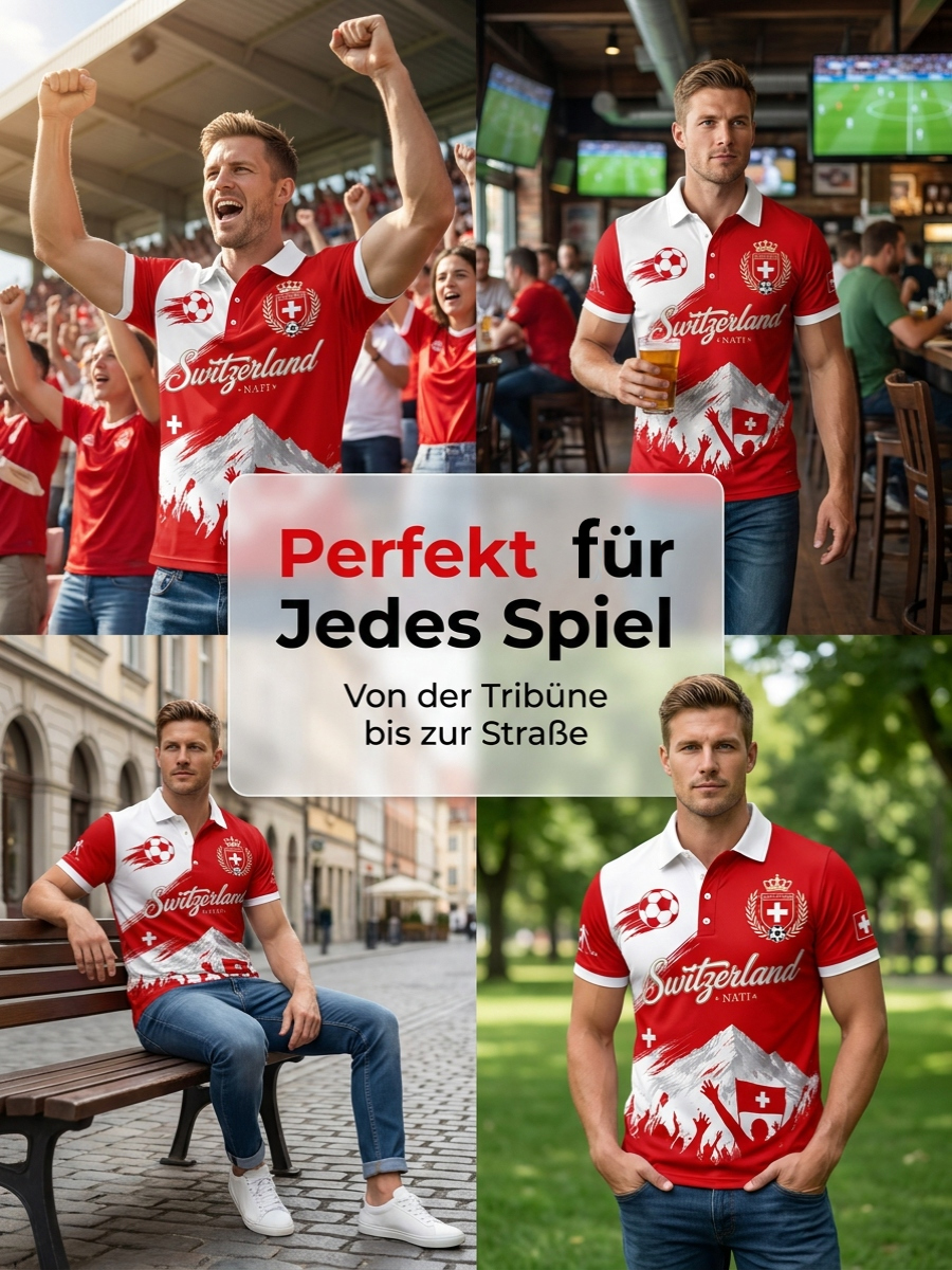 Kurzarm-Polos hirt für Männer mit Fußball-Themen druck