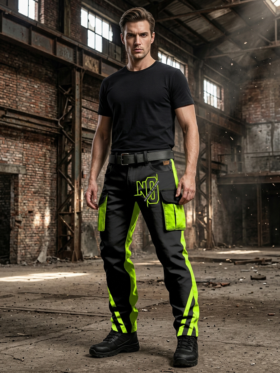 Herren Retro Urlaub Business Kunstprint Freizeit Berufsbekleidung Hose