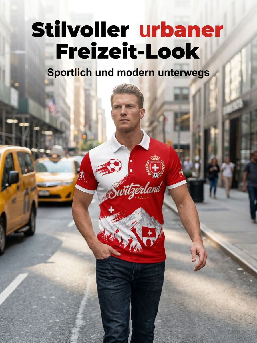Kurzarm-Polos hirt für Männer mit Fußball-Themen druck