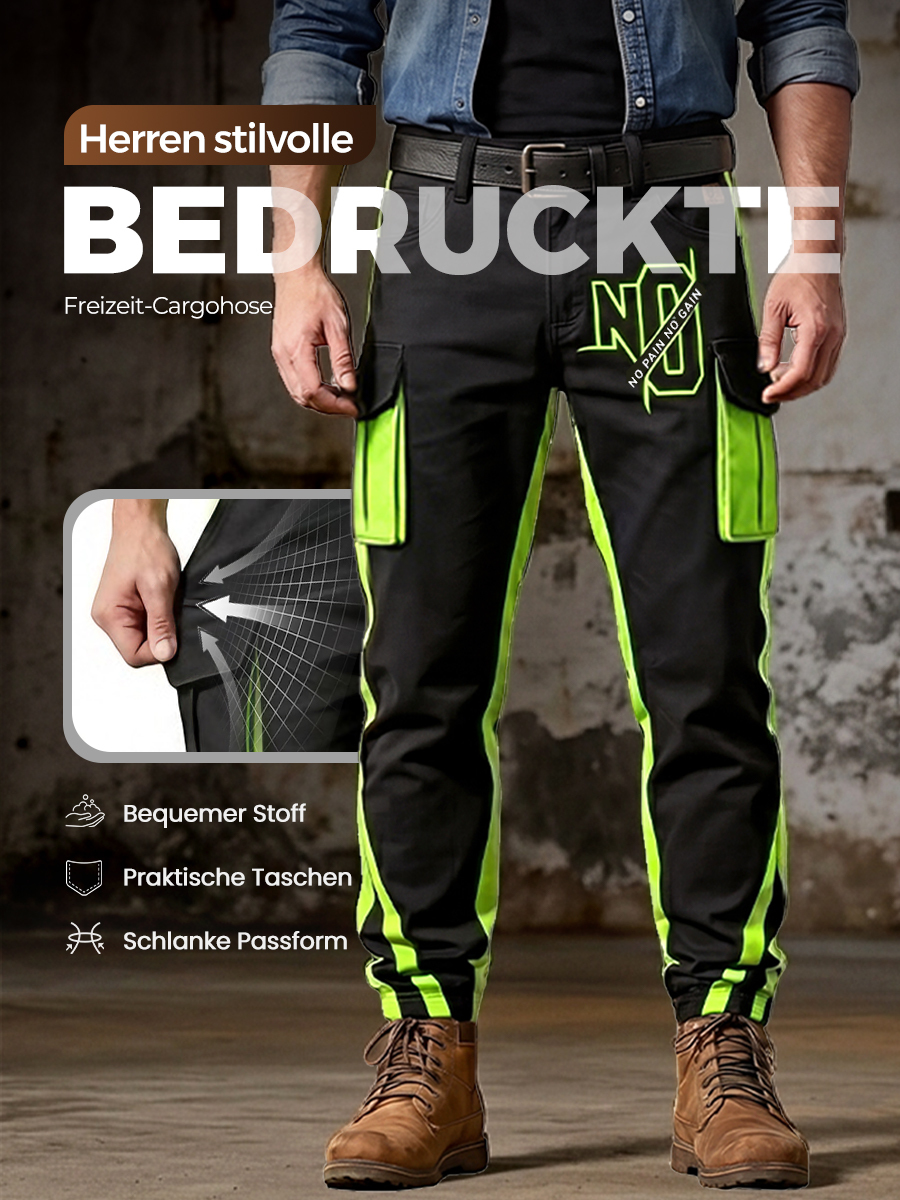 Herren Retro Urlaub Business Kunstprint Freizeit Berufsbekleidung Hose