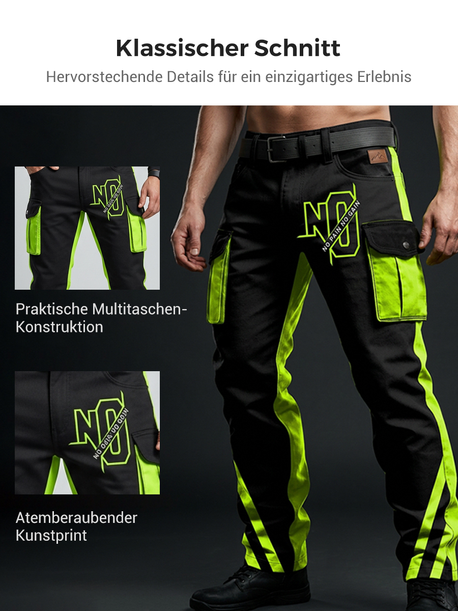 Herren Retro Urlaub Business Kunstprint Freizeit Berufsbekleidung Hose