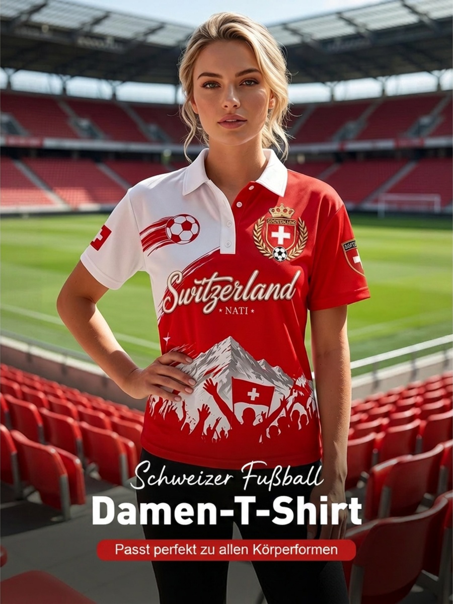 Kurzarm-Polos hirt für Damen mit Fußball-Themen druck