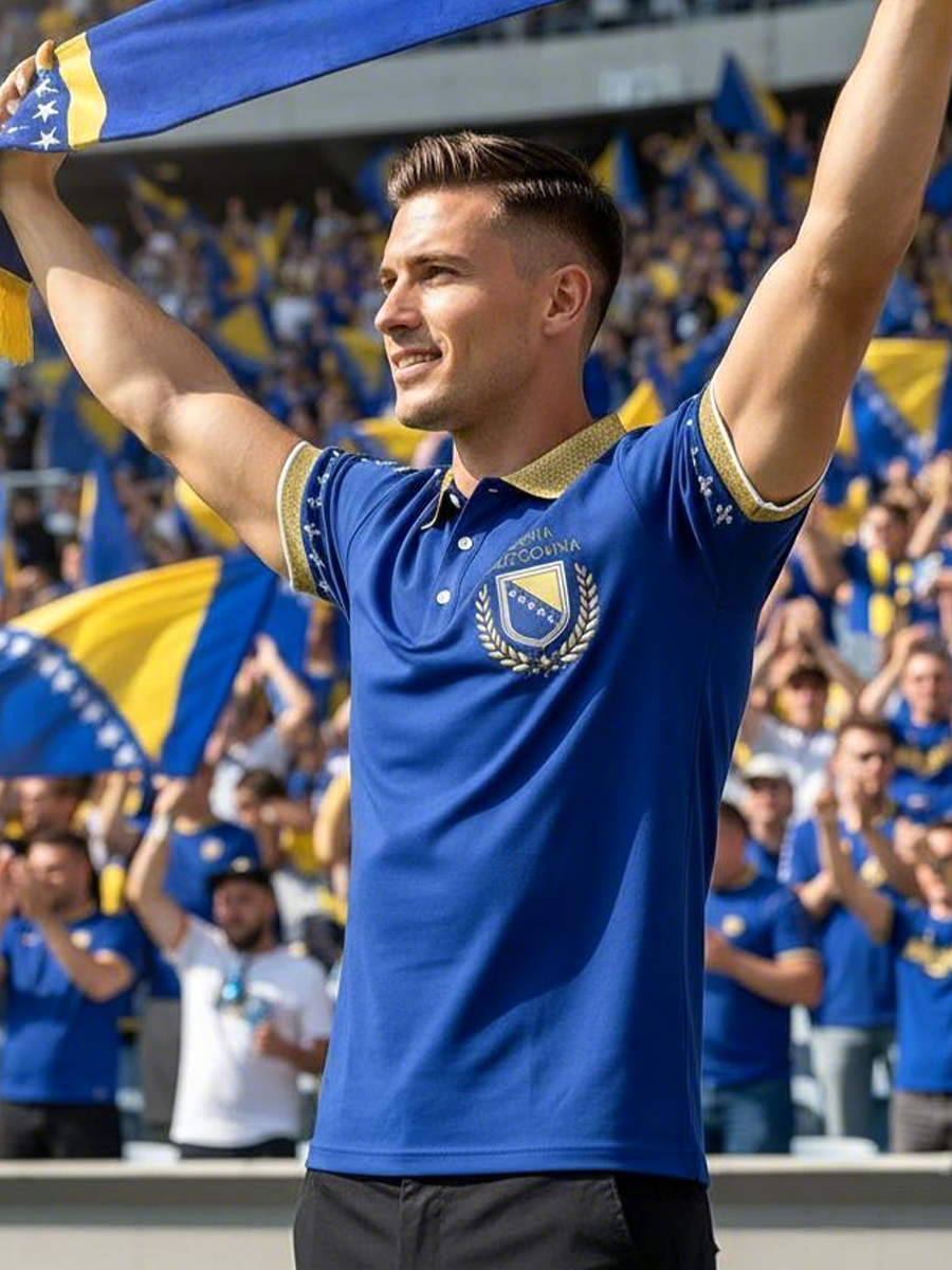 Herren Bosnien Fußballfan ZMAJEVI Bedruckte Freizeitoberteile