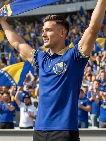 Herren Bosnien Fußballfan ZMAJEVI Bedruckte Freizeitoberteile