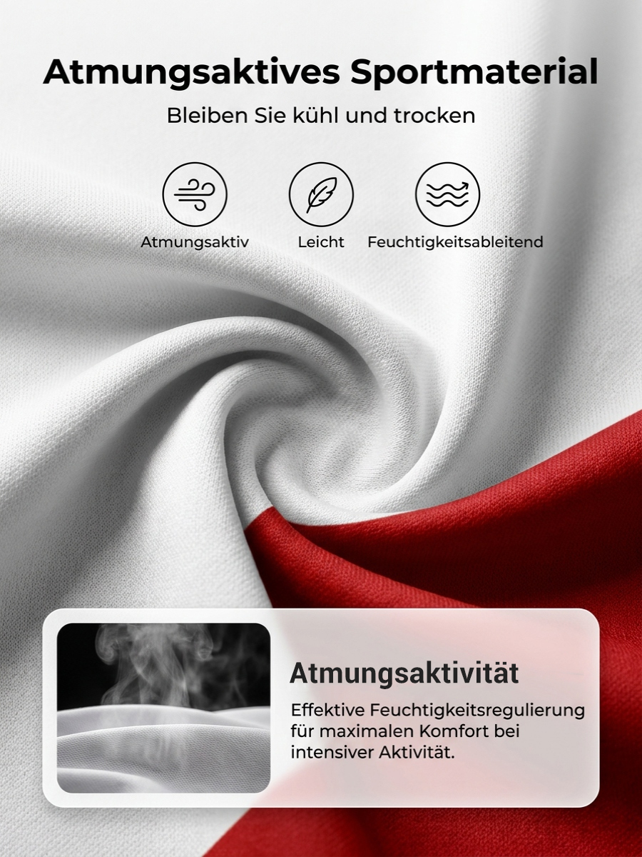 Herren-Poloshirt mit kurzen Ärmeln und Fußballmotiv