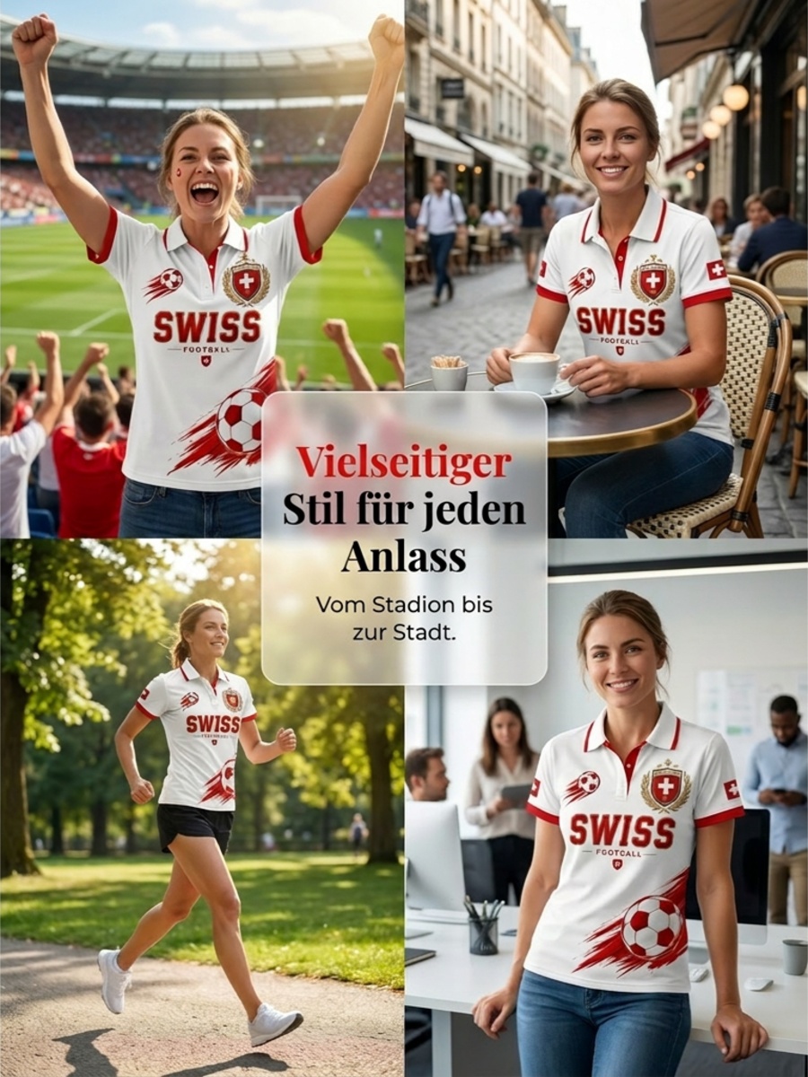 Kurzarm-Polos hirt für Damen mit Fußball-Themen druck