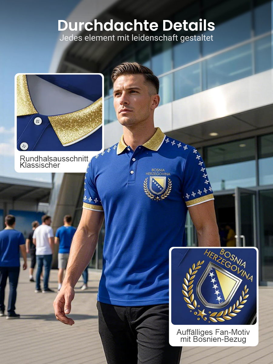 Herren Bosnien Fußballfan ZMAJEVI Bedruckte Freizeitoberteile