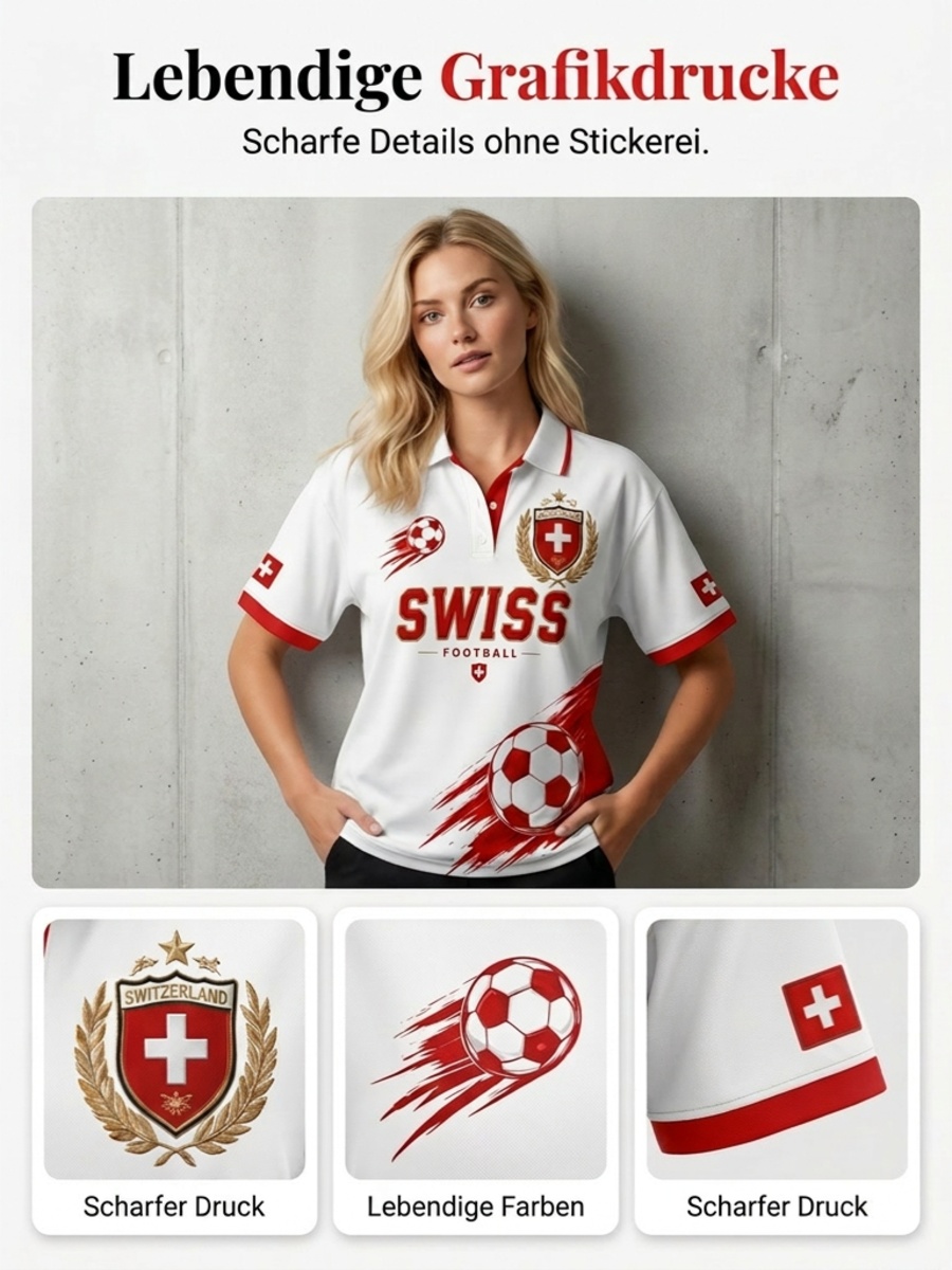 Kurzarm-Polos hirt für Damen mit Fußball-Themen druck