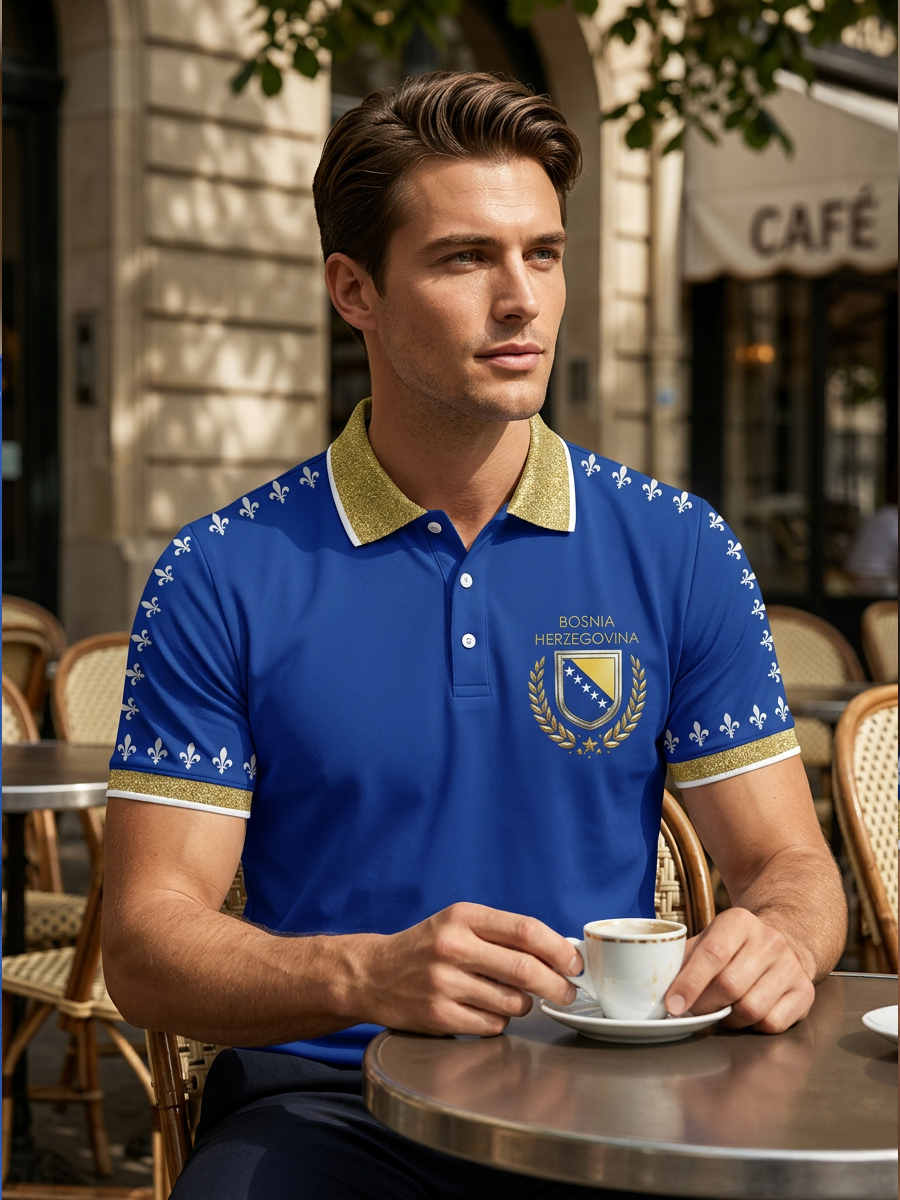 Herren Bosnien Fußballfan ZMAJEVI Bedruckte Freizeitoberteile