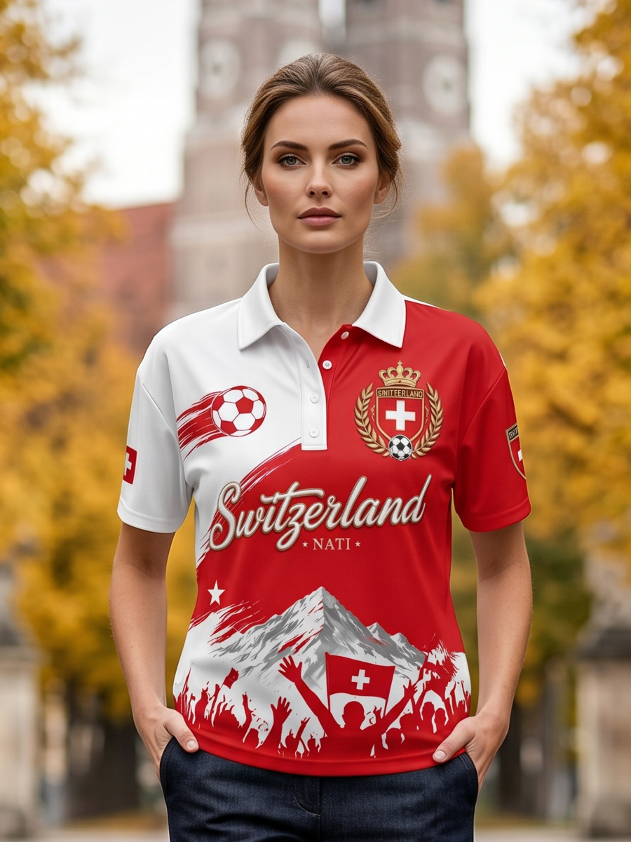 Kurzarm-Polos hirt für Damen mit Fußball-Themen druck