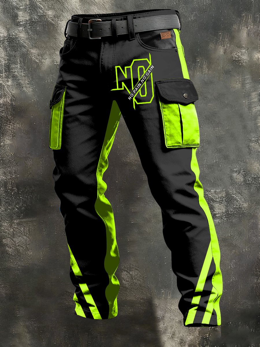 Herren Retro Urlaub Business Kunstprint Freizeit Berufsbekleidung Hose