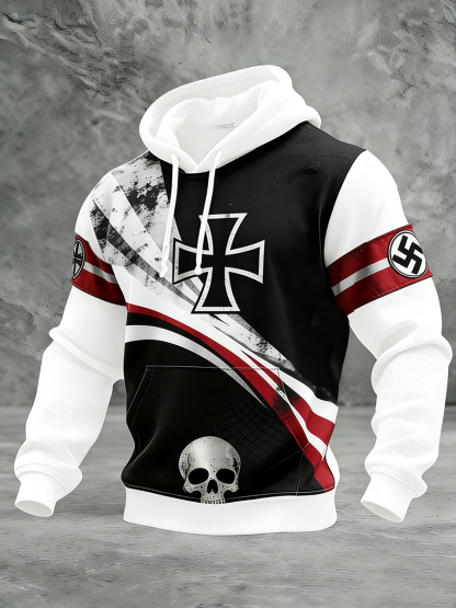 Herren Retro deutsche Flagge Druck lässig Sport Shirt