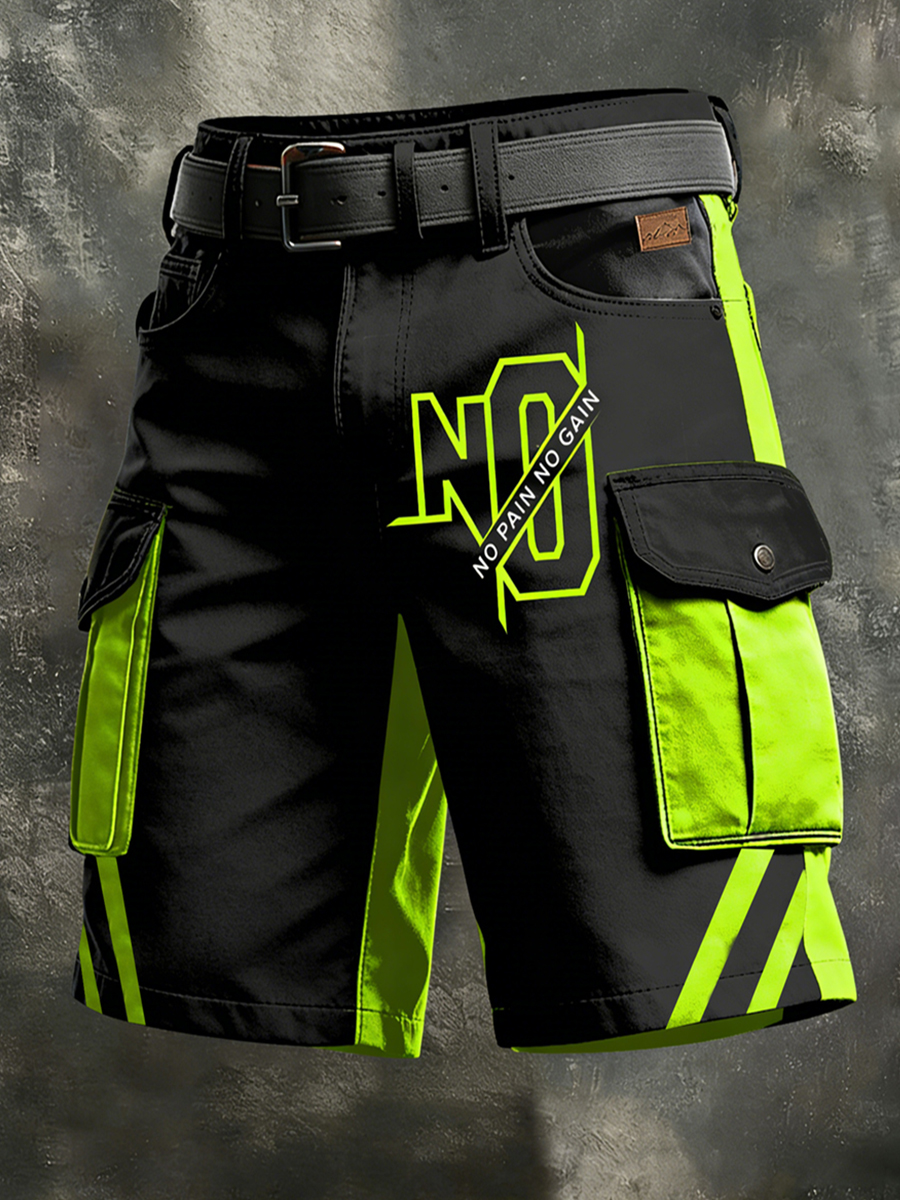 Herren Retro Urlaub Business Art Print Freizeit shorts