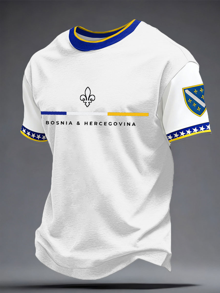 Herren-Fußballfan-T-Shirt mit Bosnien-ZMAJEVI-Print