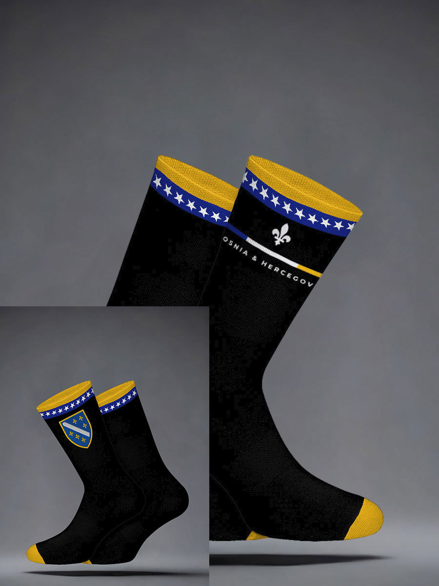Bosnien-Fußballfan ZMAJEVI Bedruckte Socken