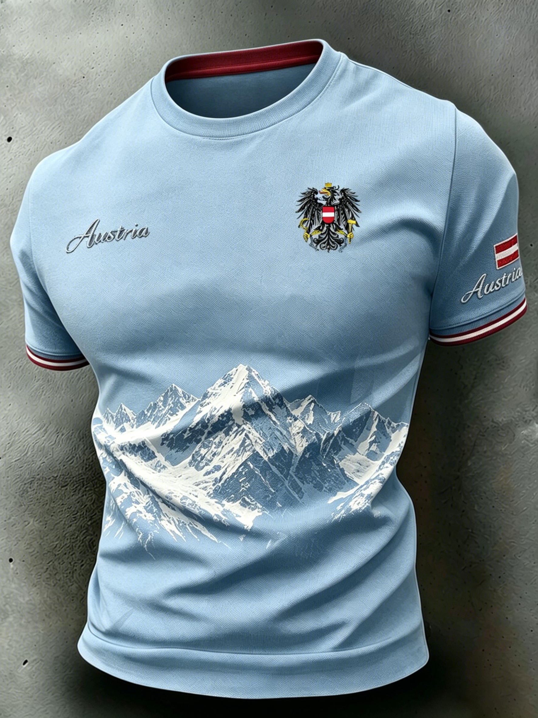 Herren T-Shirt mit Alpine Mountain Print