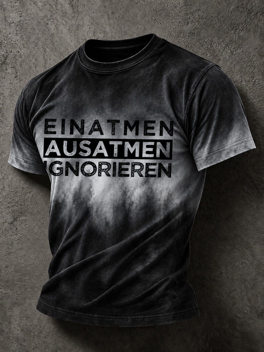 Lustiges Freizeit-T-Shirt für Herren mit deutschem Spruch-Print