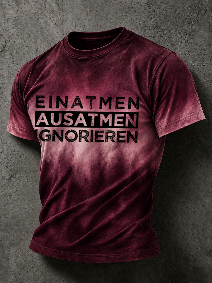 Lustiges Freizeit-T-Shirt für Herren mit deutschem Spruch-Print