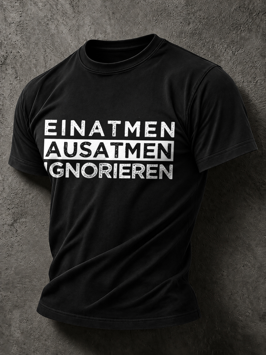 Lustiges Freizeit-T-Shirt für Herren mit deutschem Spruch-Print