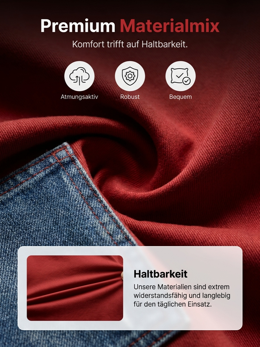 Herren-Cargohosen mit Landschafts- und Blumenmuster