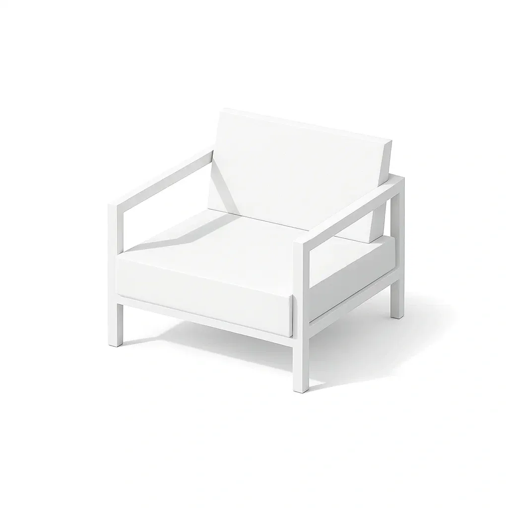 Fauteuil en aluminium blanc-furnatax