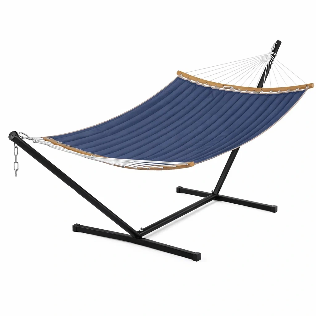 Hamac en tissu polyester avec support en métal-furnatax