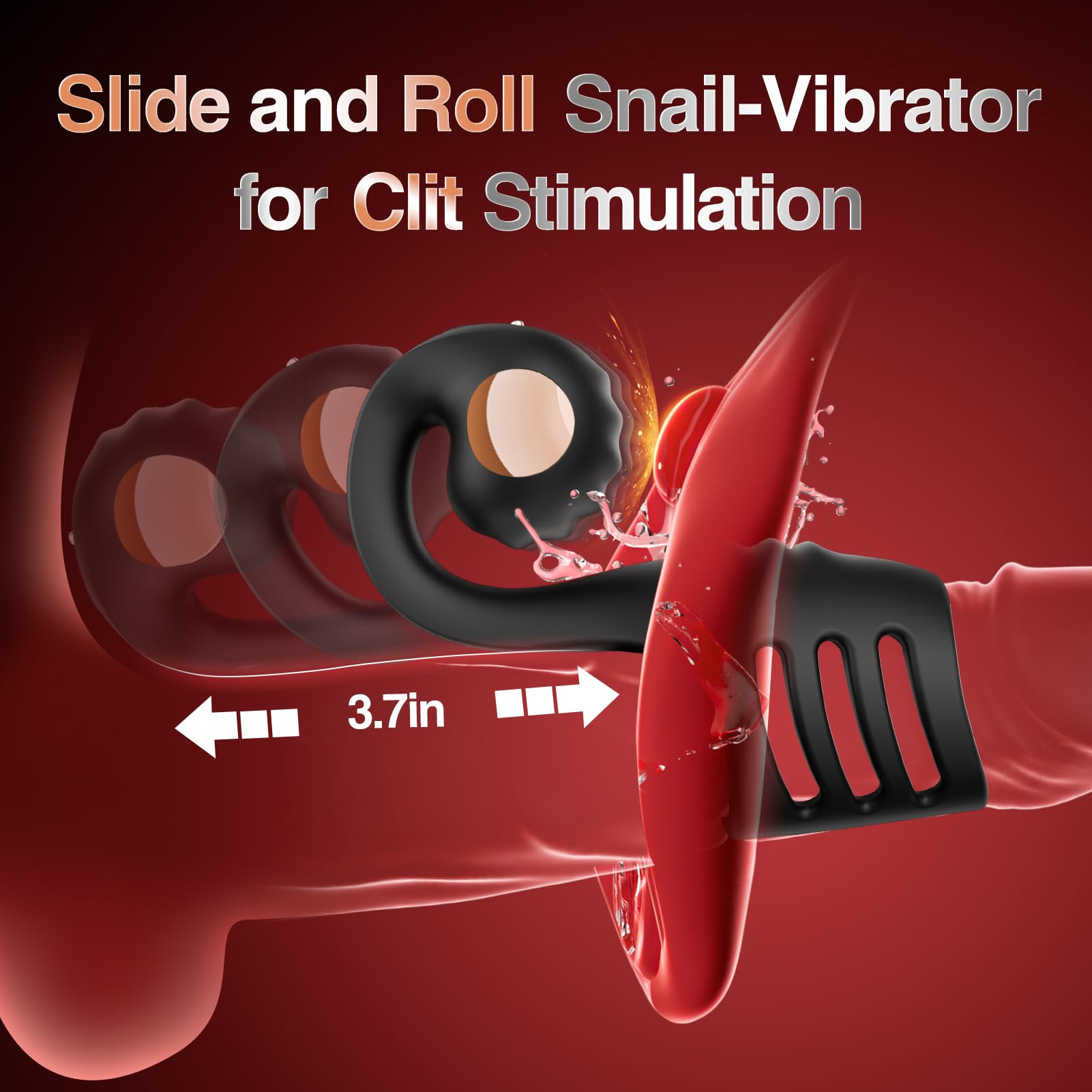 😍Unique Couples Masturbation Cock Ring Vibrator💥 - 🔥Male Sex Toys✨