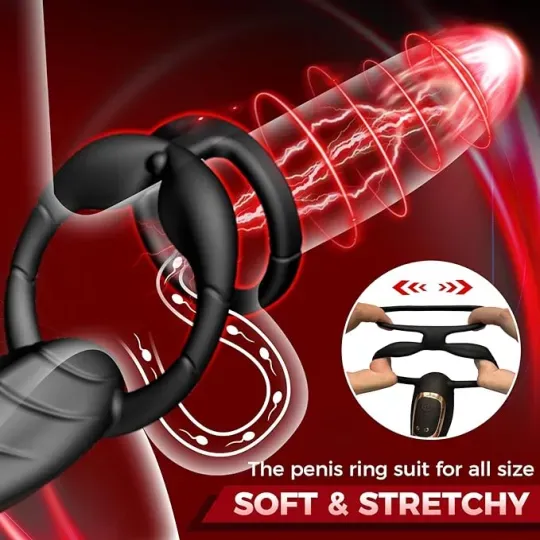 Scorpion 3-in-1 Penisring, Prostata-Massagegerät und Analvibrator mit 9 Vibrationsmodi – Analspielzeug für Erwachsene