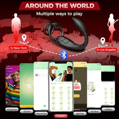 Scorpion 3-in-1 Penisring, Prostata-Massagegerät und Analvibrator mit 9 Vibrationsmodi – Analspielzeug für Erwachsene