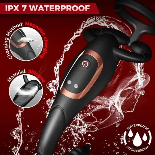 Scorpion 3-in-1 Penisring, Prostata-Massagegerät und Analvibrator mit 9 Vibrationsmodi – Analspielzeug für Erwachsene