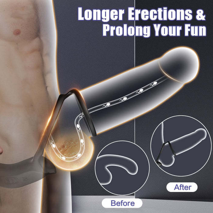 😍Neuester Prostata-Massager mit Vibrations- und Stoßfunktion, App und zwei Penisringen💥