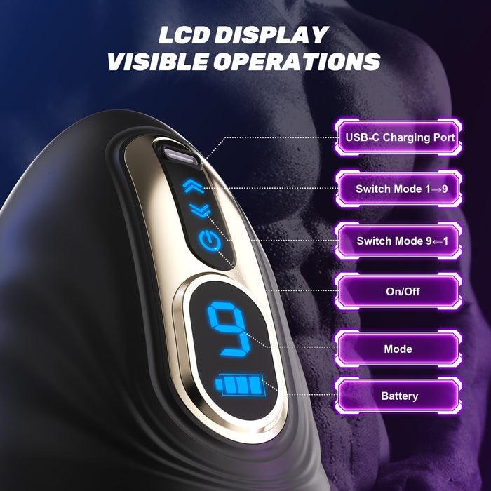 Zwei-in-Eins-Penis-Masturbator mit Heizfunktion für Oralsex-Training und Masturbationsbecher