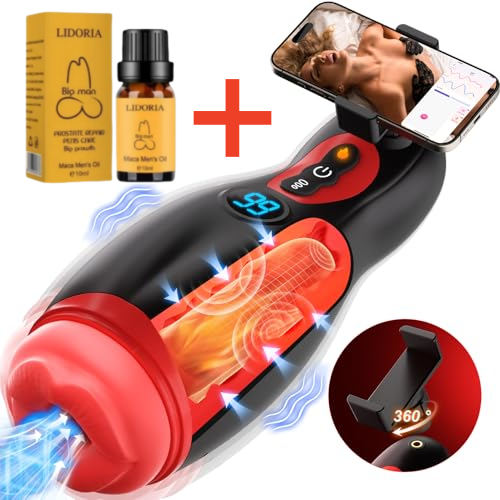 💥Masturbator für Männer♥️9 Saugmodi und 9 Vibrationsmodi, App-Steuerung, Heizfunktion😍