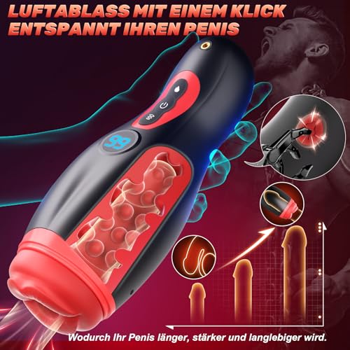 💥Masturbator für Männer♥️9 Saugmodi und 9 Vibrationsmodi, App-Steuerung, Heizfunktion😍