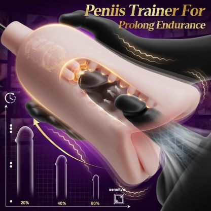 Penis-Massagegerät – 3-in-1-Masturbator für Oralsex, 10 Vibrationsmodi