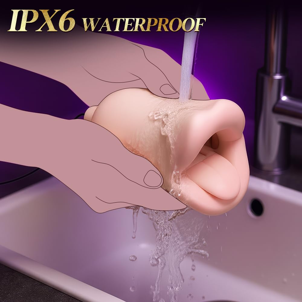 Penis-Massagegerät – 3-in-1-Masturbator für Oralsex, 10 Vibrationsmodi