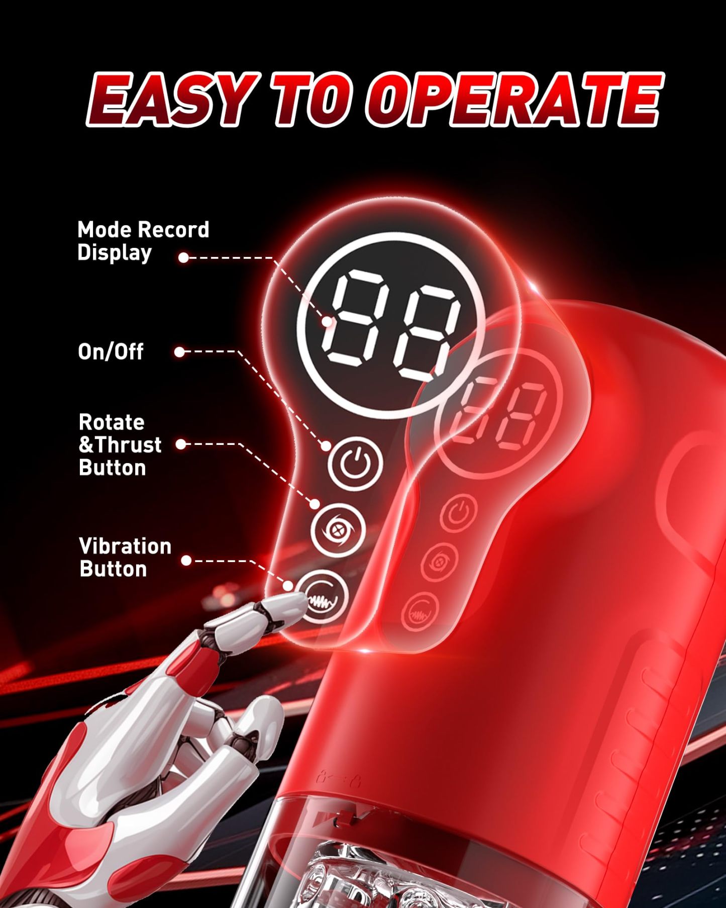 😍Multifunktionaler Lusttrainer ♥️–💋 7 Stoß-, Rotations- und Vibrationsstimulationsmodi😍