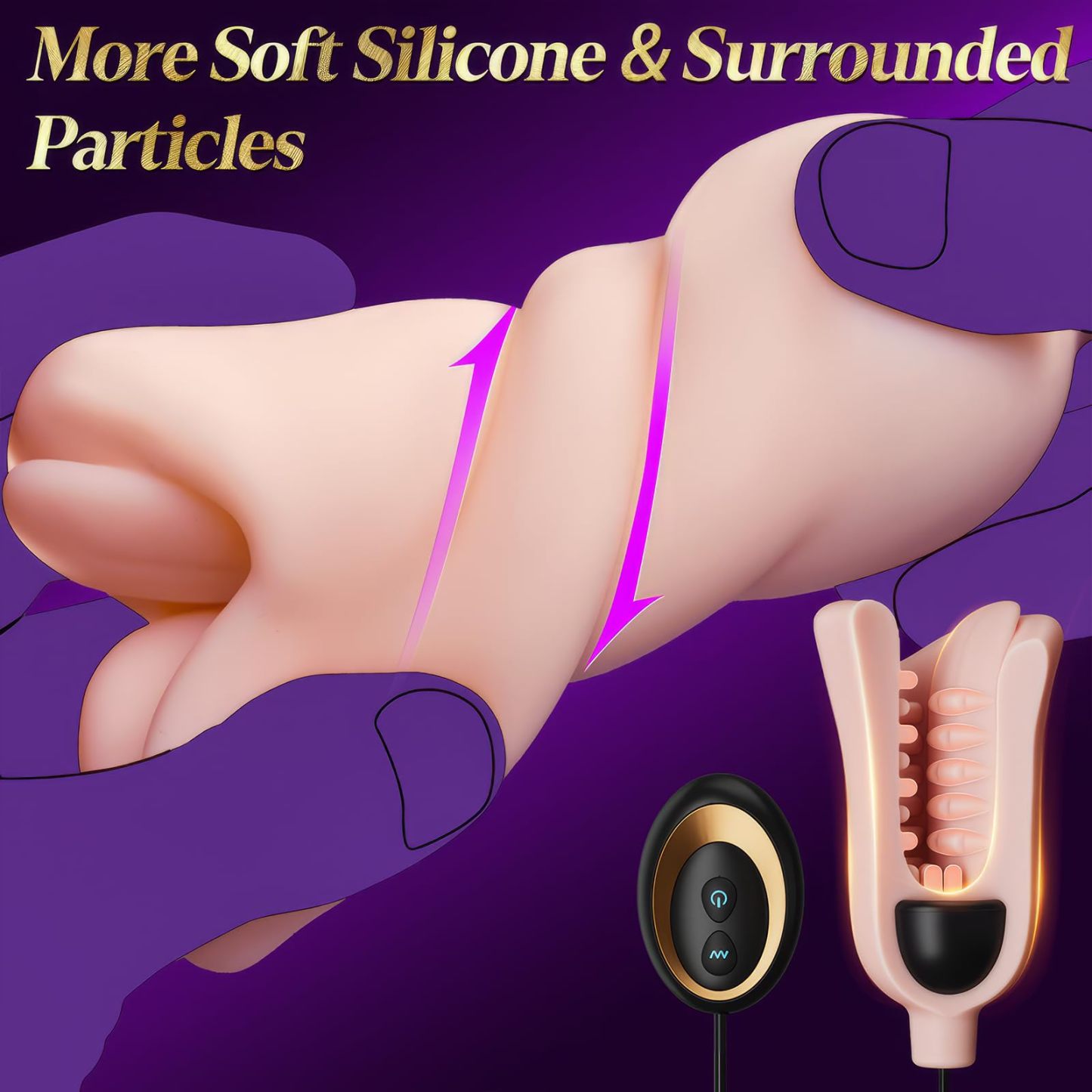 Penis-Massagegerät – 3-in-1-Masturbator für Oralsex, 10 Vibrationsmodi