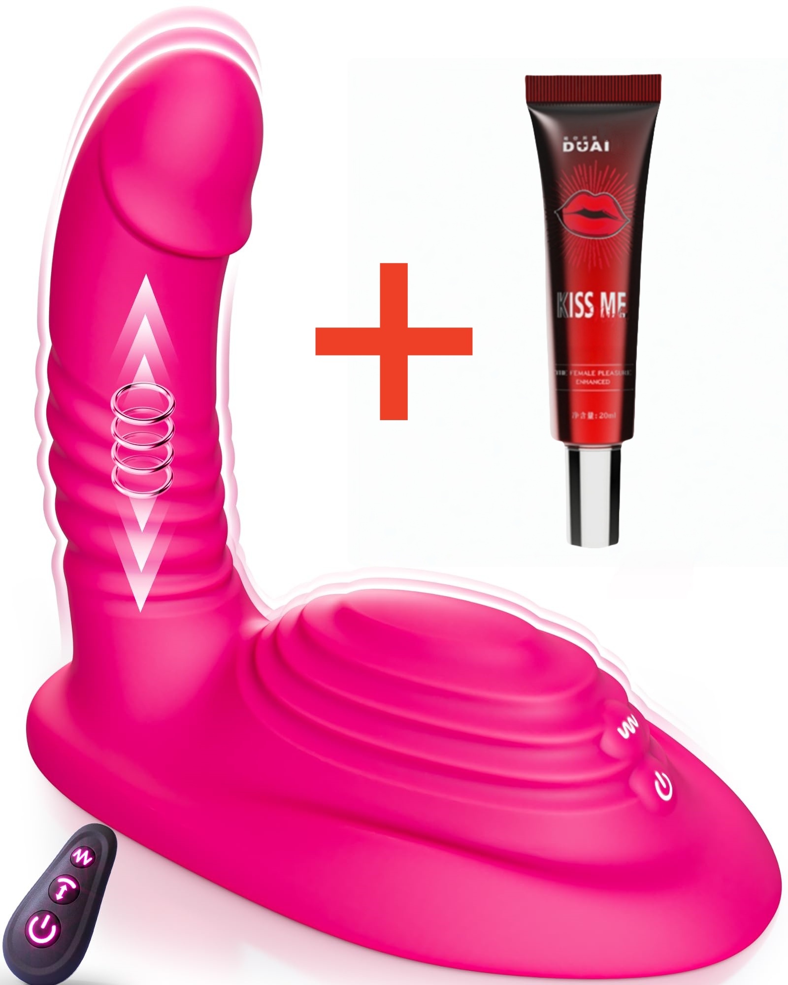 Reit-Vibrator-Dildo - vibriert zur Stimulation von Klitoris, Damm, G-Punkt und Anus