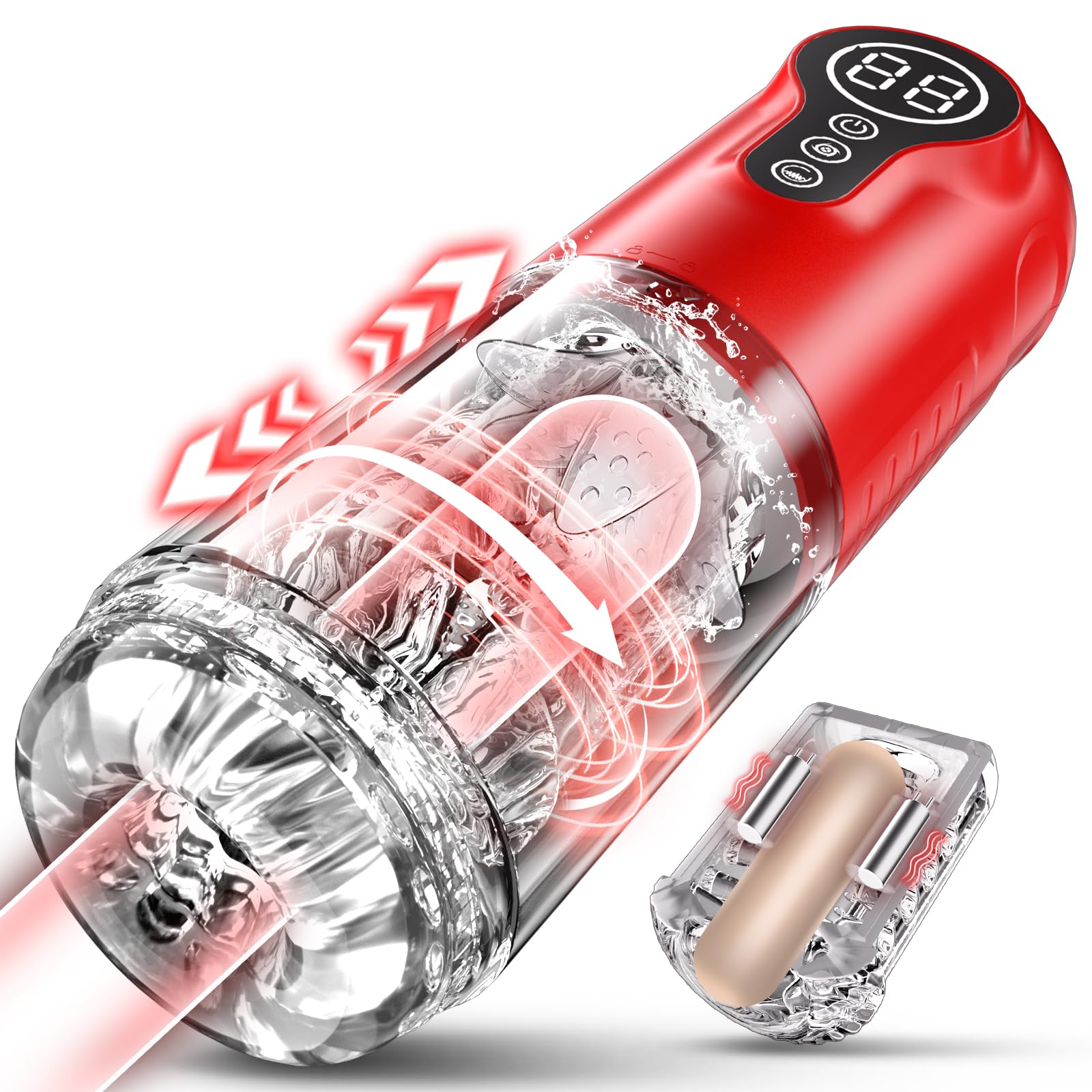 😍Multifunktionaler Lusttrainer ♥️–💋 7 Stoß-, Rotations- und Vibrationsstimulationsmodi😍