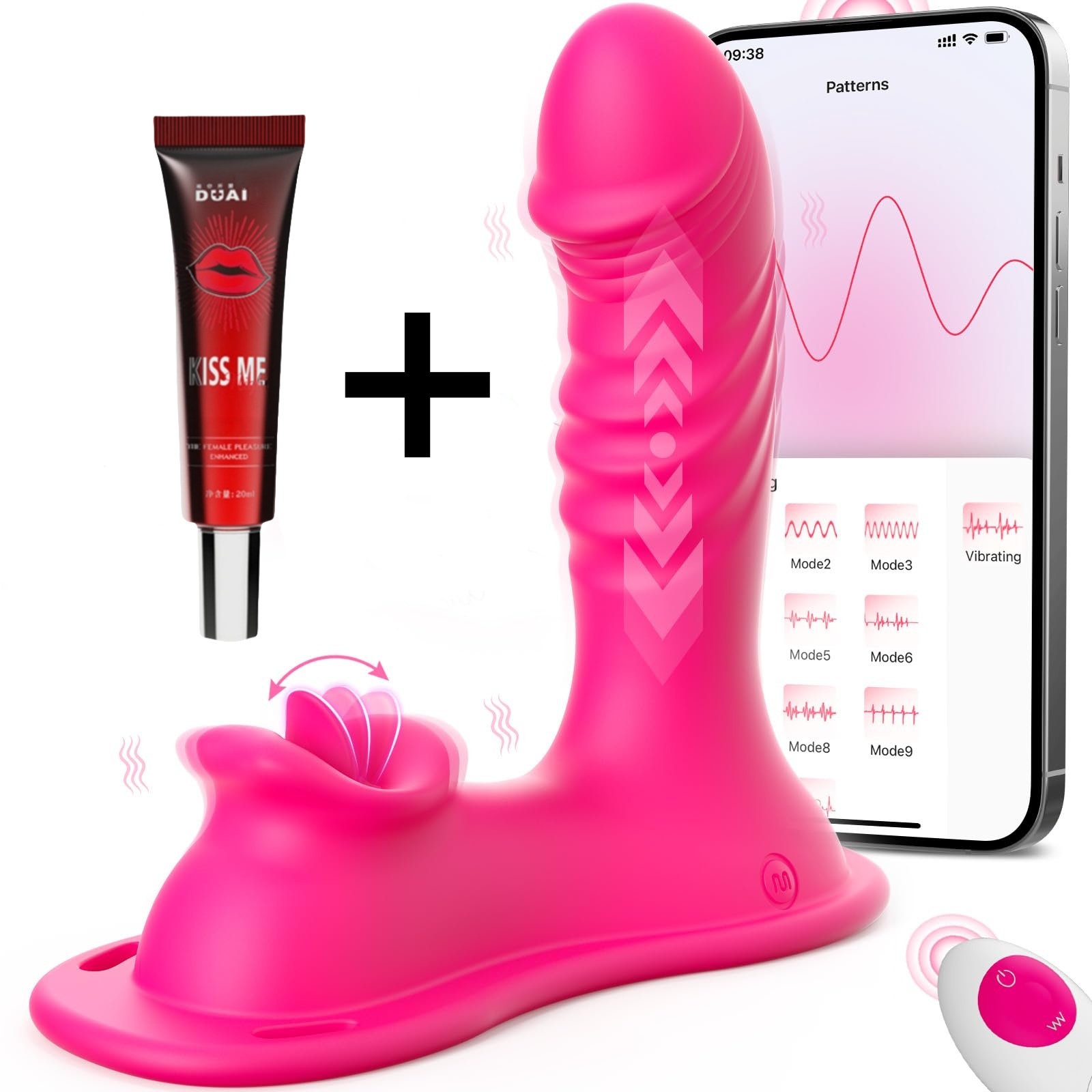 Riding Vibrator mit Licking-Clit & Thrusting-Dildo – App-Control