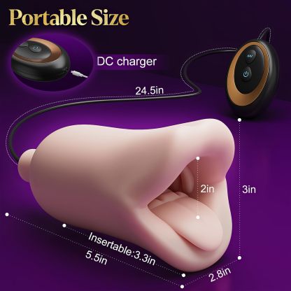 Penis-Massagegerät – 3-in-1-Masturbator für Oralsex, 10 Vibrationsmodi
