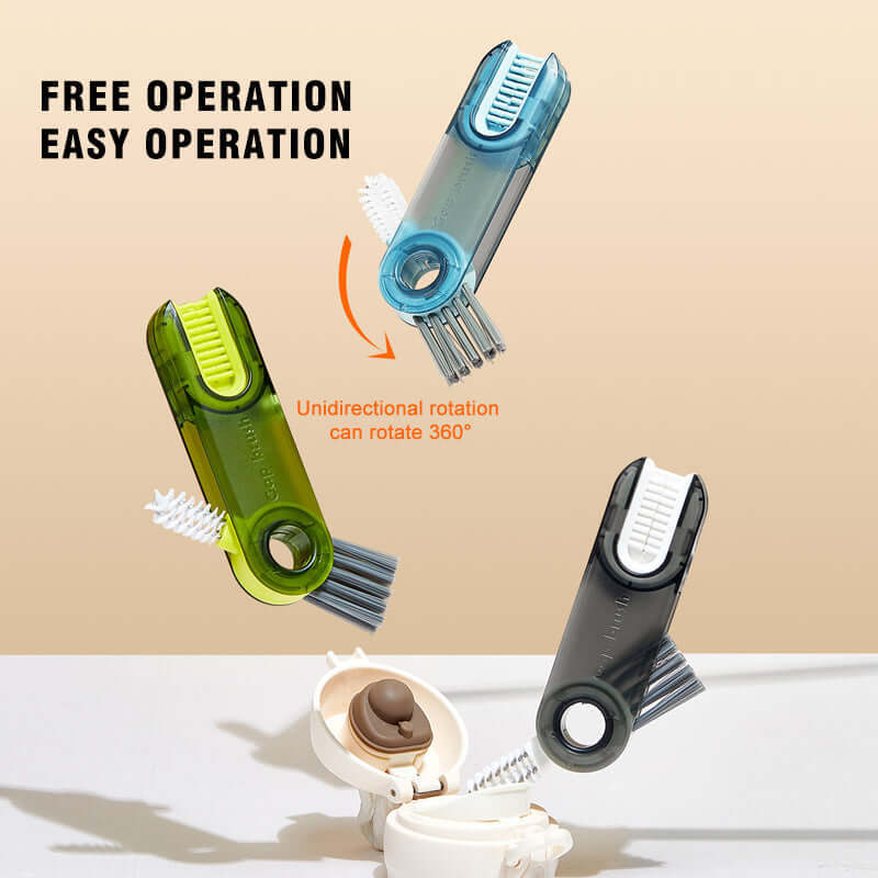 3-in-1 Cup Lid Crevice Cleaning Brush
