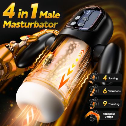Die Penispumpe mit Vibrator bietet dreifache Luststimulation durch Saugen, Vibration und Stoßen.