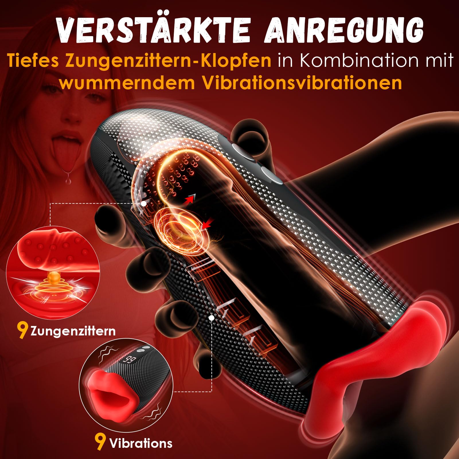 Neuer leckender Vibrationsmasturbator, der Penis und Eichel präzise stimuliert