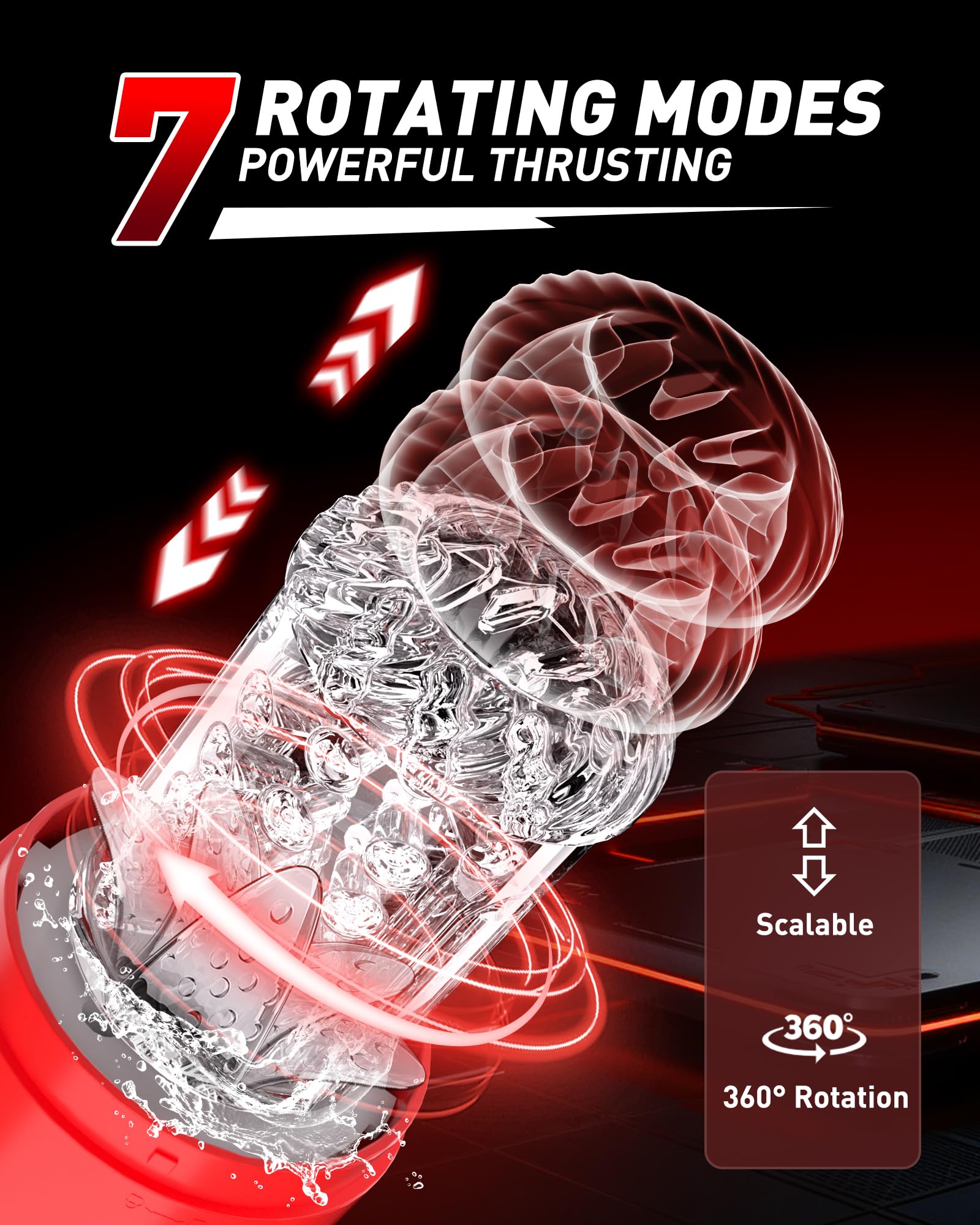 😍Multifunktionaler Lusttrainer ♥️–💋 7 Stoß-, Rotations- und Vibrationsstimulationsmodi😍