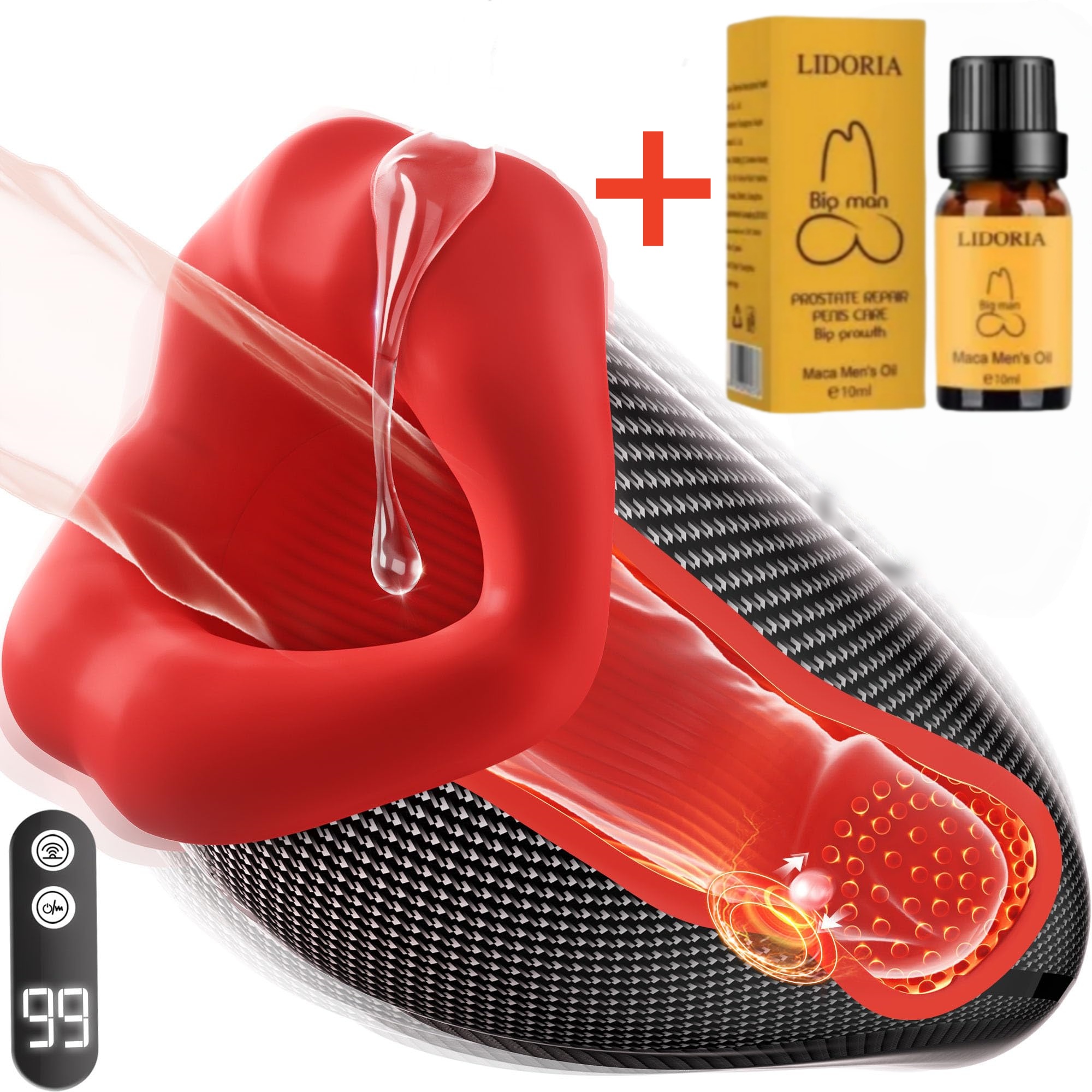 Neuer leckender Vibrationsmasturbator, der Penis und Eichel präzise stimuliert