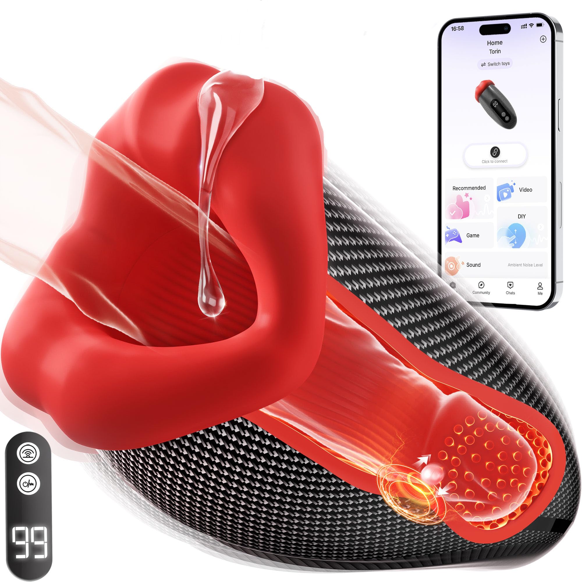 Neuer leckender Vibrationsmasturbator, der Penis und Eichel präzise stimuliert