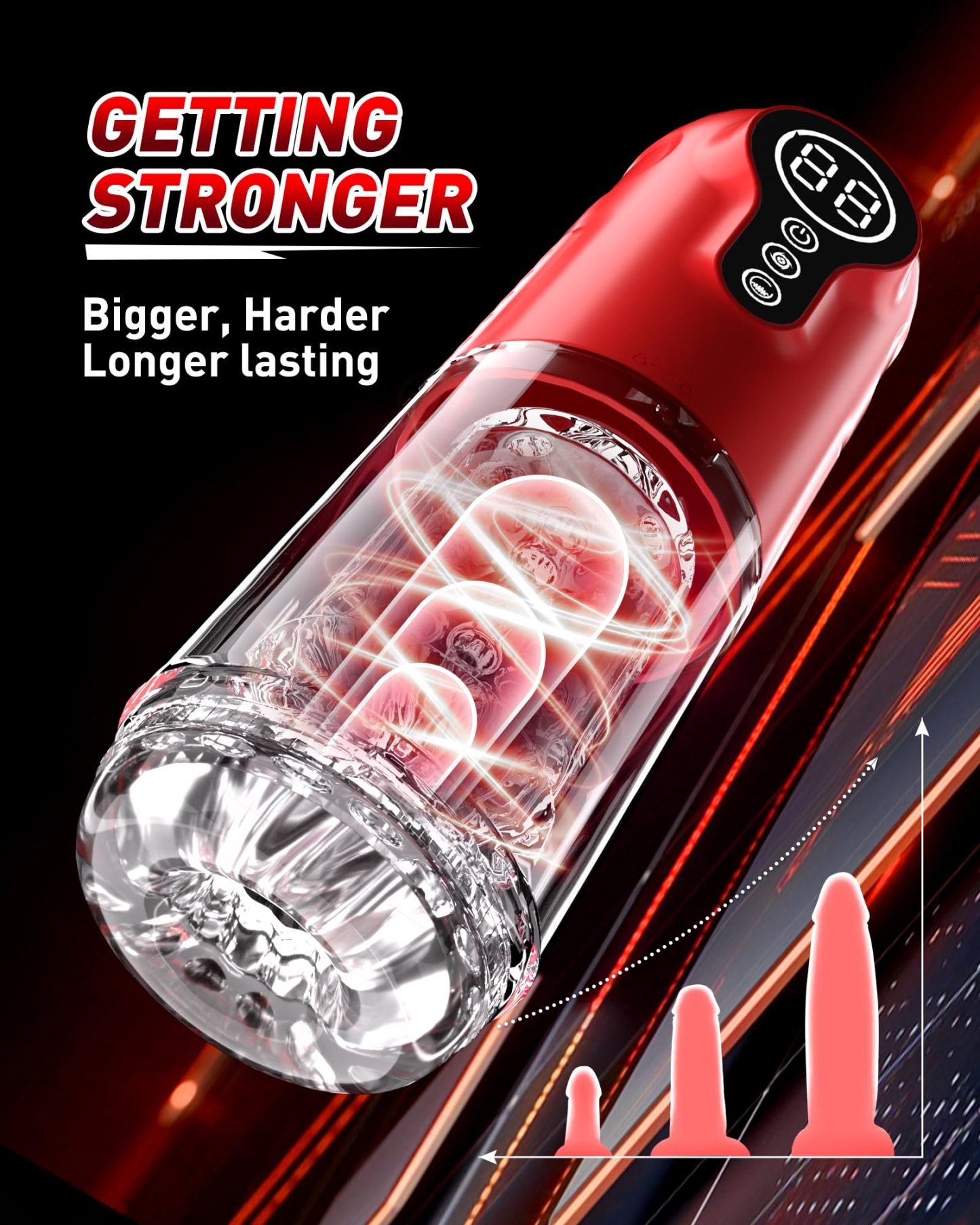 😍Multifunktionaler Lusttrainer ♥️–💋 7 Stoß-, Rotations- und Vibrationsstimulationsmodi😍