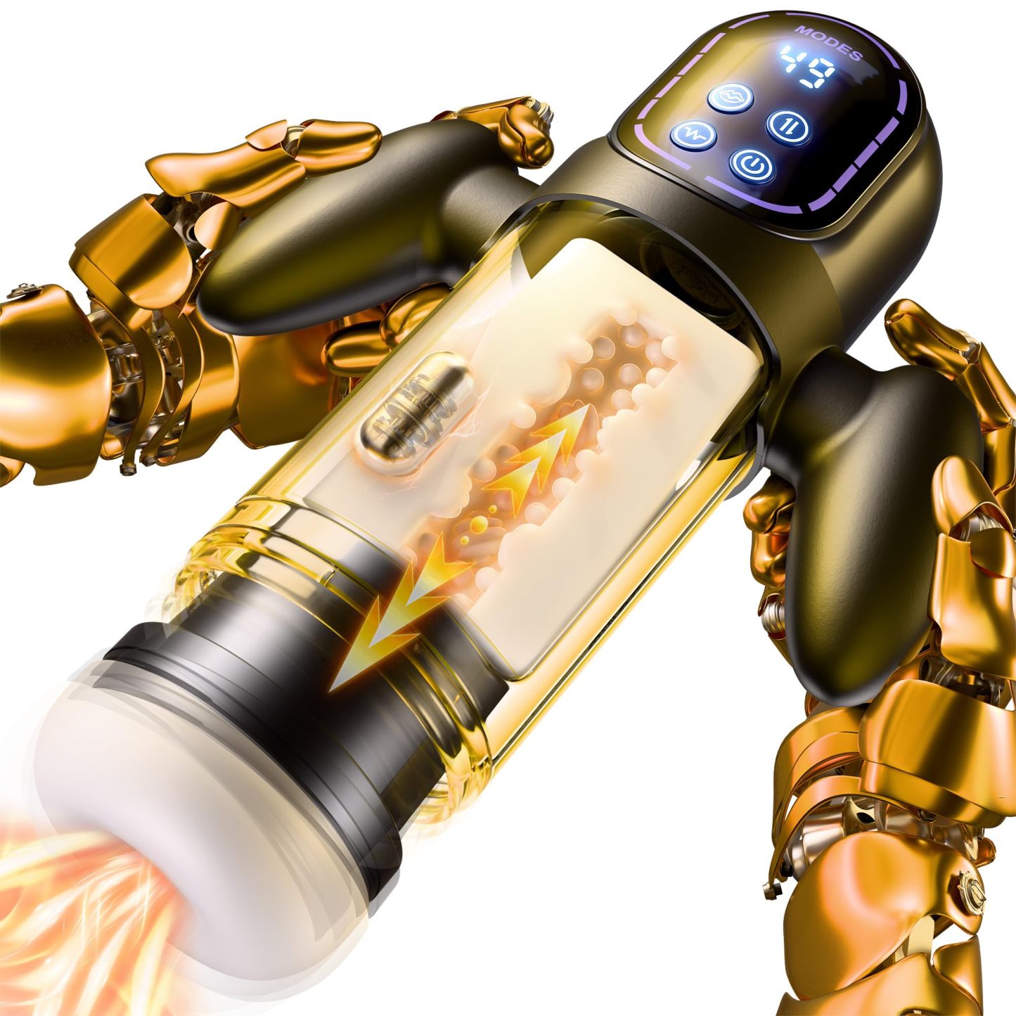 Die Penispumpe mit Vibrator bietet dreifache Luststimulation durch Saugen, Vibration und Stoßen.